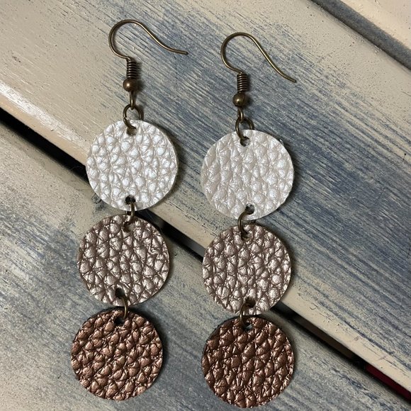 3/$35 Handmade Leather Earrings - Picture 2 of 15